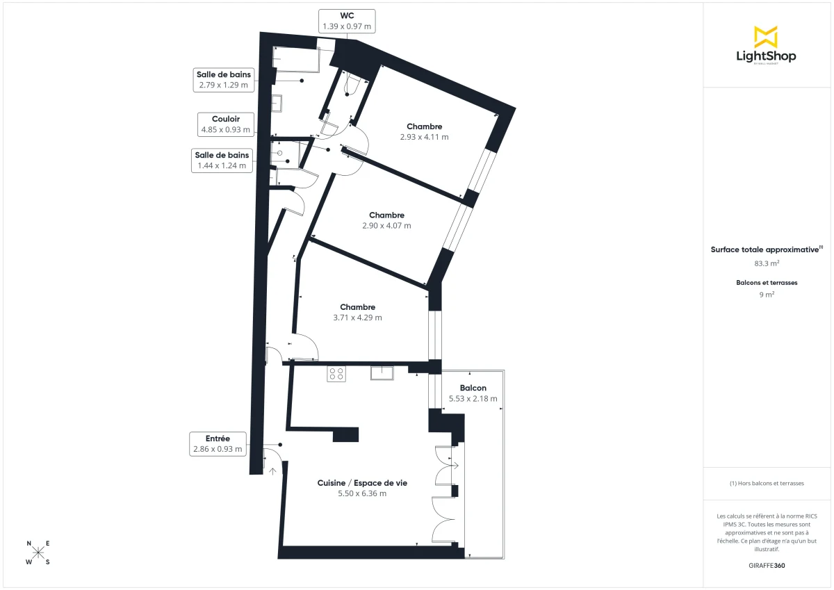 Appartement de 81.4 m² à Paris