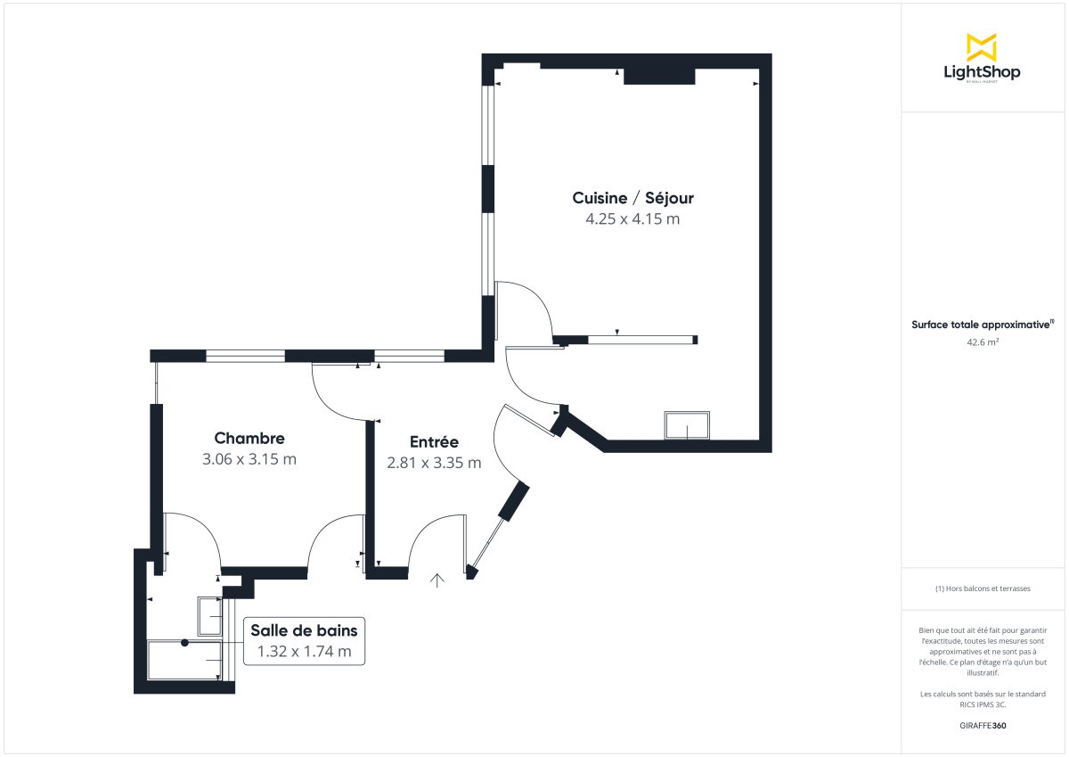Appartement de 45.0 m² à Paris