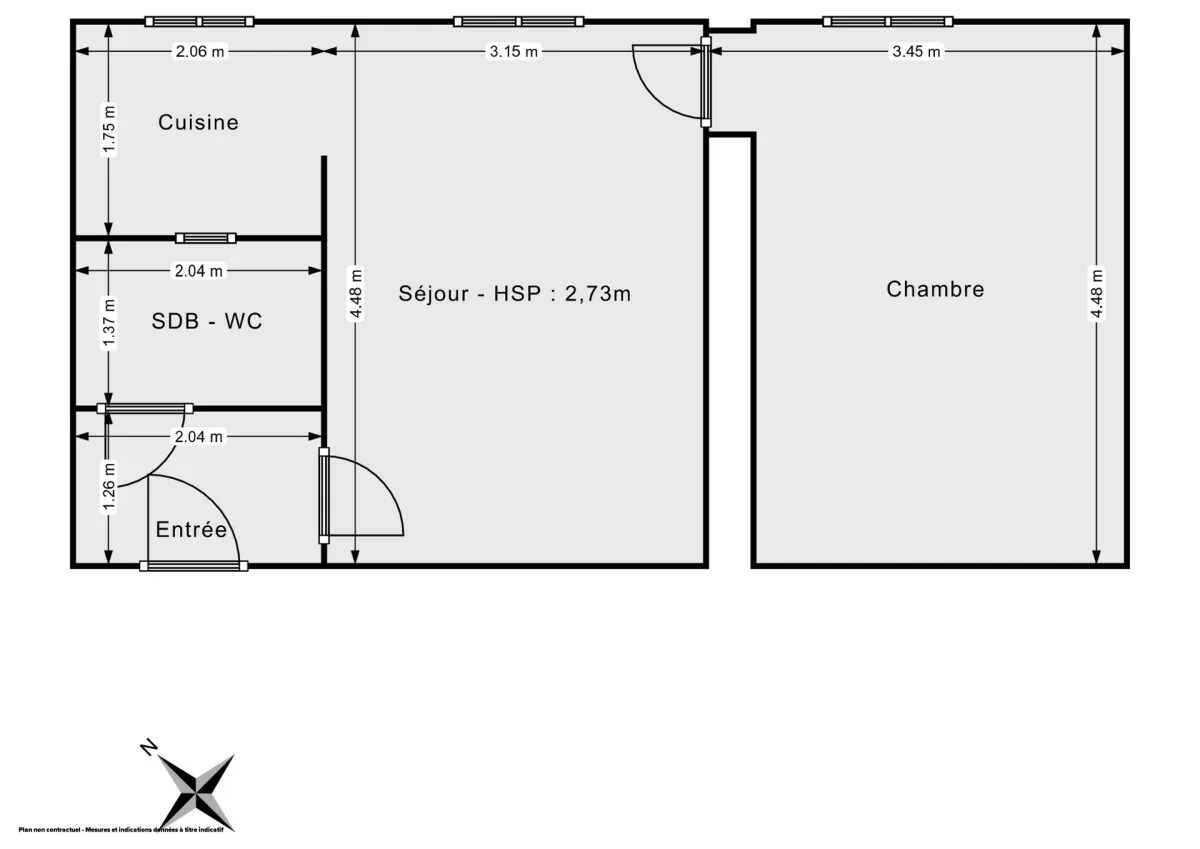 Appartement de 35.02 m² à Paris