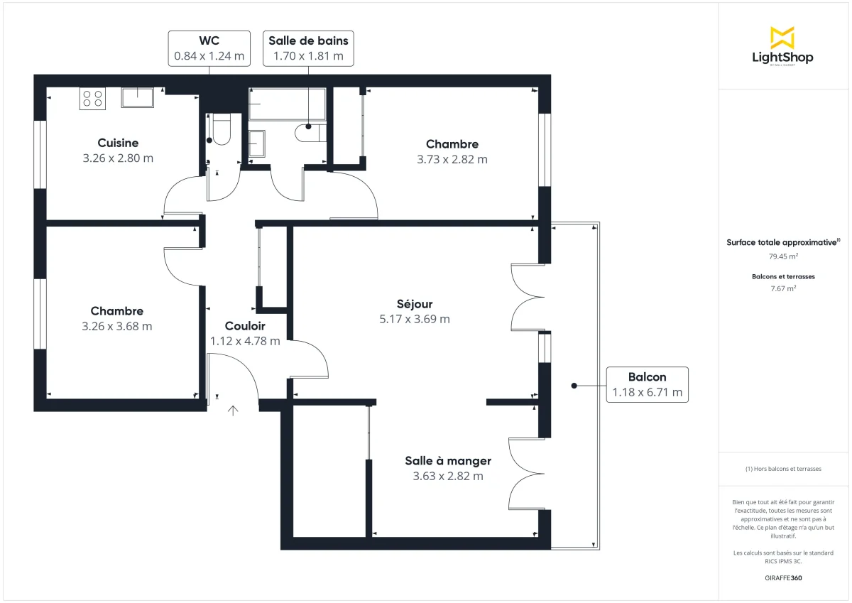 Appartement de 76.74 m² à Caluire-et-Cuire