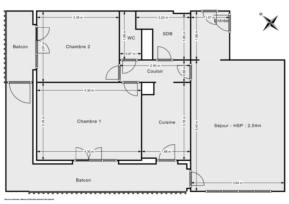 Appartement de 61.0 m² à Marseille