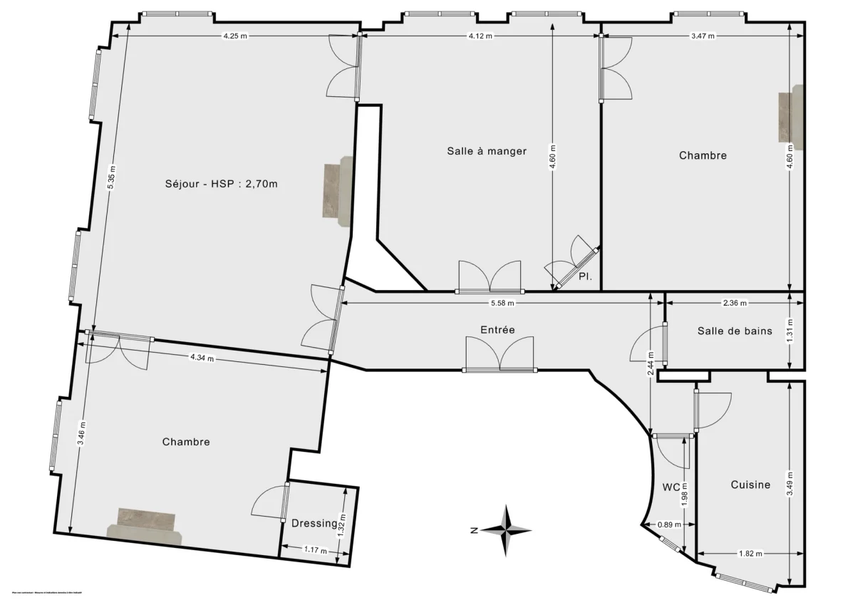Appartement de 94.25 m² à Paris