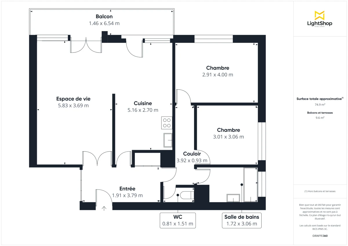 Appartement de 76.43 m² à Lyon