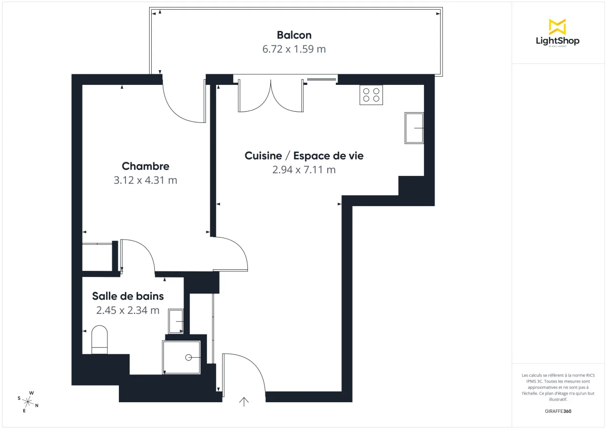 Appartement de 46.0 m² à Bordeaux