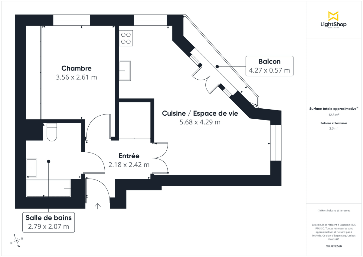 Appartement de 43.0 m² à Charenton-le-Pont