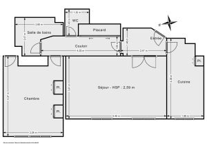 Appartement de 55.77 m² à Versailles