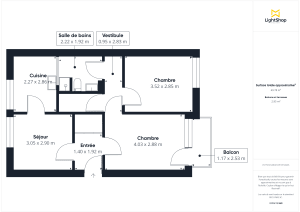 Appartement de 49.7 m² à Bron