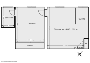 Appartement de 36.7 m² à Paris