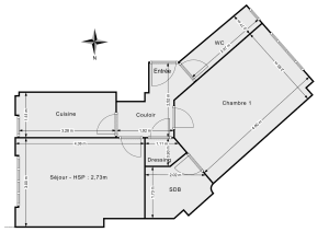 Appartement de 42.4 m² à Paris