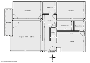 Appartement de 63.73 m² à Orvault