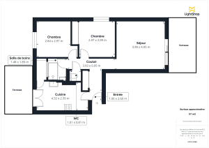 Appartement de 55.51 m² à Nantes