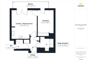 Appartement de 42.08 m² à Issy-les-Moulineaux