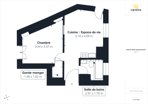 Appartement de 30.85 m² à Paris