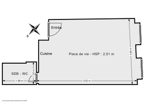 Appartement de 22.0 m² à Paris