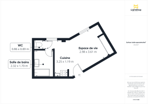 Appartement de 21.0 m² à Paris