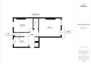 Appartement de 54.0 m² à Paris