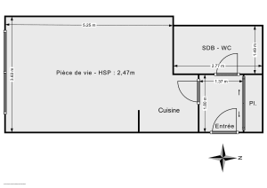 Appartement de 28.0 m² à Paris