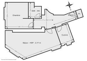 Appartement de 35.45 m² à Paris