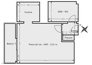 Appartement de 26.67 m² à Paris