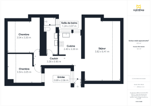 Appartement de 54.0 m² à Paris