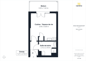 Appartement de 24.77 m² à Lyon