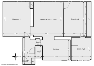 Appartement de 61.59 m² à Paris