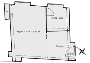 Appartement de 24.0 m² à Paris