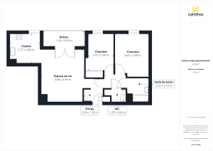 Appartement de 62.0 m² à Villeurbanne