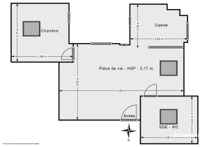 Appartement de 27.02 m² à Paris