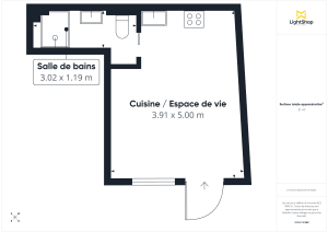 Appartement de 21.0 m² à Paris