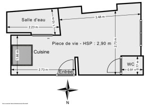 Appartement de 13.86 m² à Paris