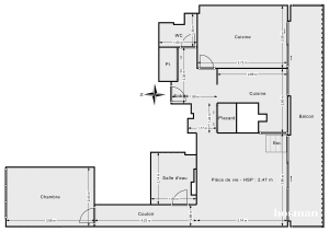 Appartement de 64.0 m² à Paris