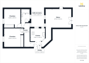 Appartement de 62.09 m² à Paris