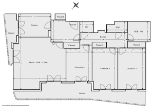 Appartement de 90.0 m² à Meudon