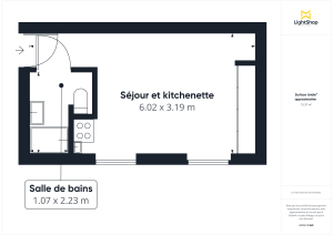 Appartement de 19.5 m² à Clichy