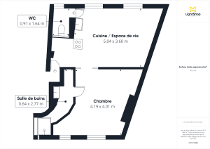 Appartement de 41.3 m² à Paris