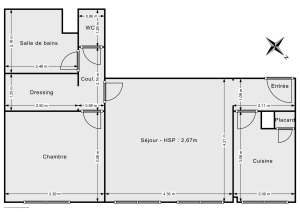 Appartement de 47.76 m² à Paris