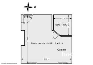 Appartement de 14.28 m² à Paris