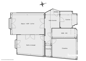 Appartement de 57.7 m² à Paris