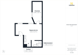 Appartement de 29.5 m² à Paris