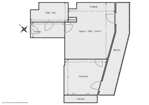 Appartement de 43.76 m² à Paris