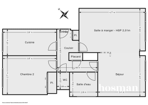 Appartement de 54.0 m² à Montreuil