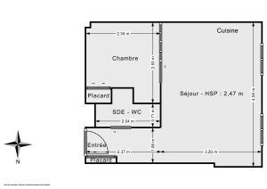 Appartement de 25.2 m² à Paris