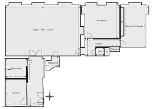 Appartement de 85.0 m² à Paris