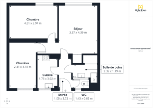 Appartement de 53.34 m² à Paris
