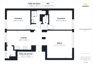 Appartement de 57.26 m² à Nantes