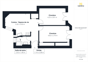 Appartement de 47.3 m² à Paris