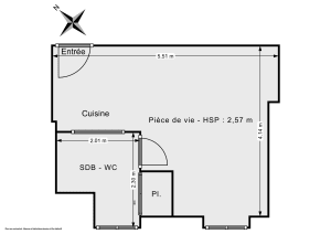 Appartement de 19.0 m² à Paris