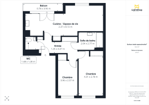 Appartement de 66.55 m² à Saint-Ouen-sur-Seine