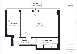 Appartement de 36.72 m² à Paris